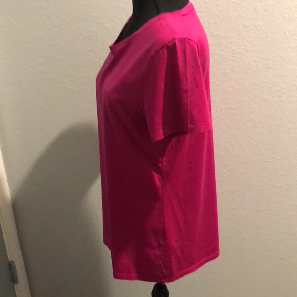 Banana Republic woman’s short sleeve vivid, bright pin t-shirt. Sz Med.Excellent - Picture 4 of 6